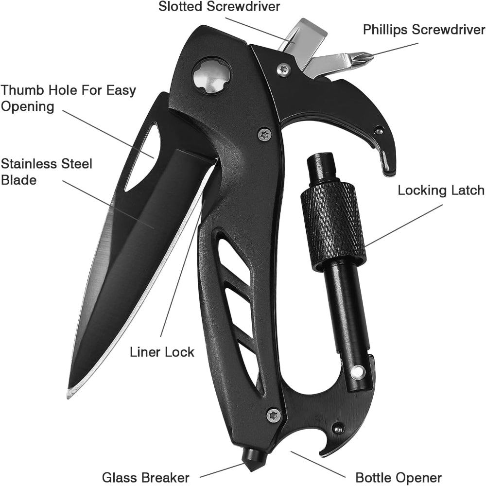 Multitool Carabiner Pocket Knife