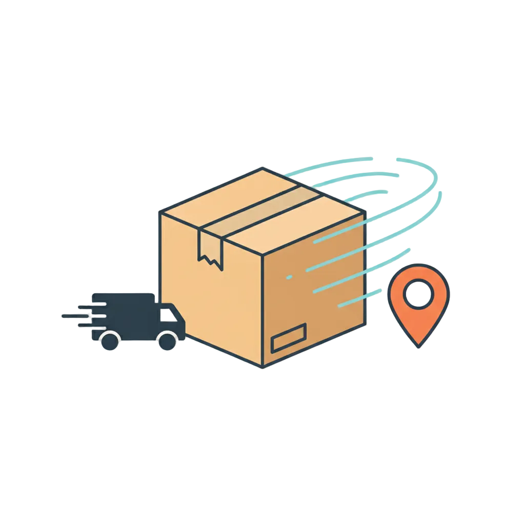 creatte a Shipping image. size square. don't include any text